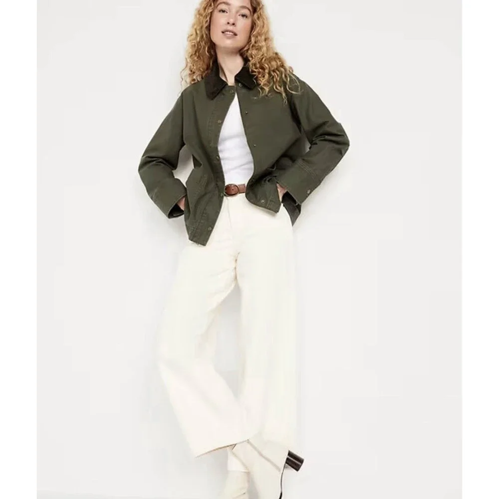 Old Navy Olive Green Utility Jacket